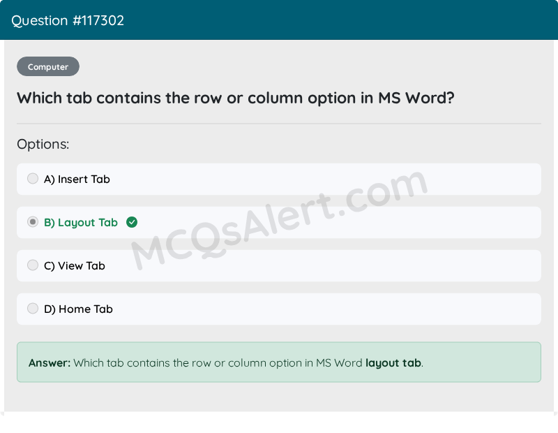 Question Screenshot
