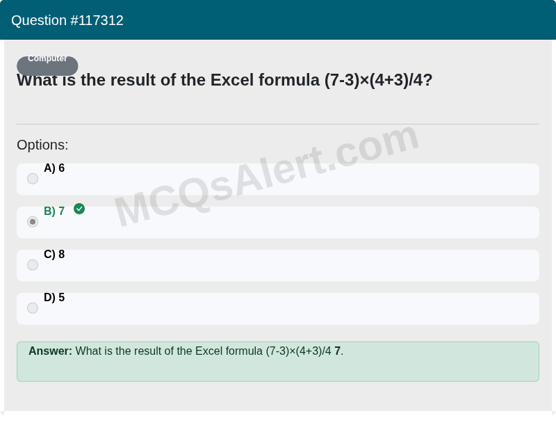 Question Screenshot