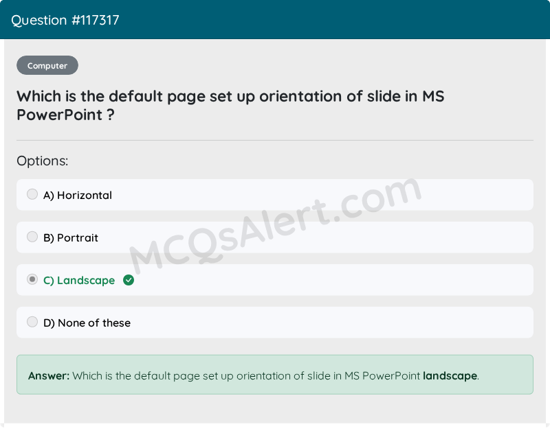 Question Screenshot