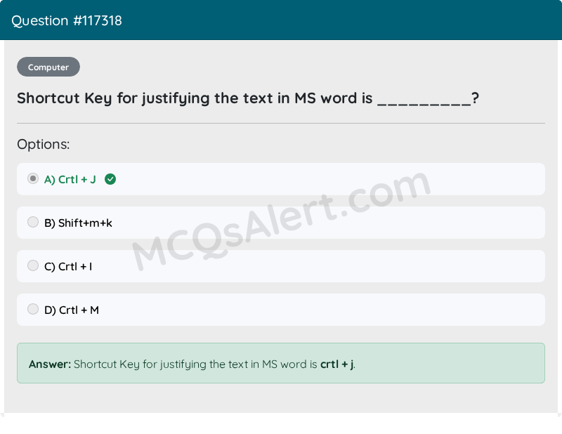 Question Screenshot