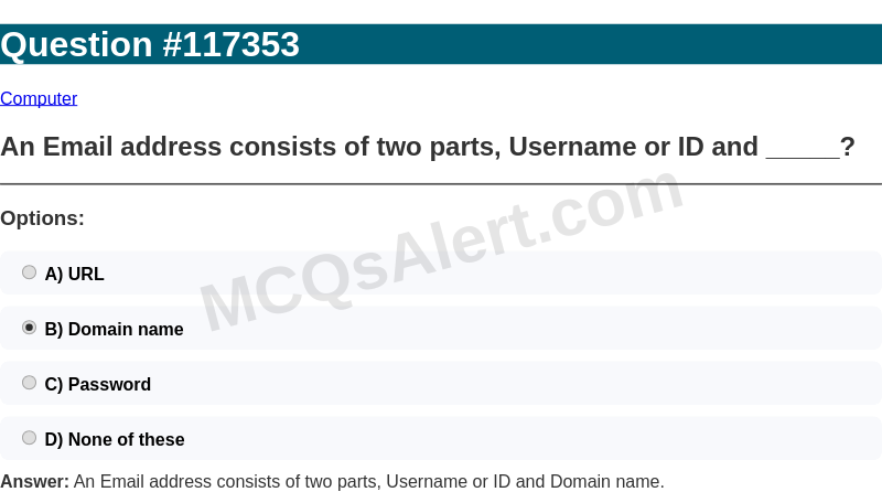 Question Screenshot