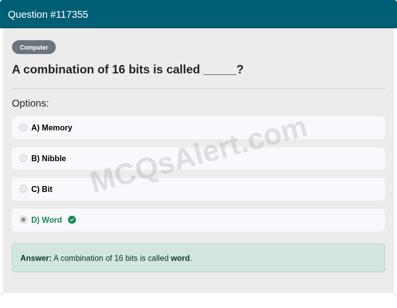 Question Screenshot