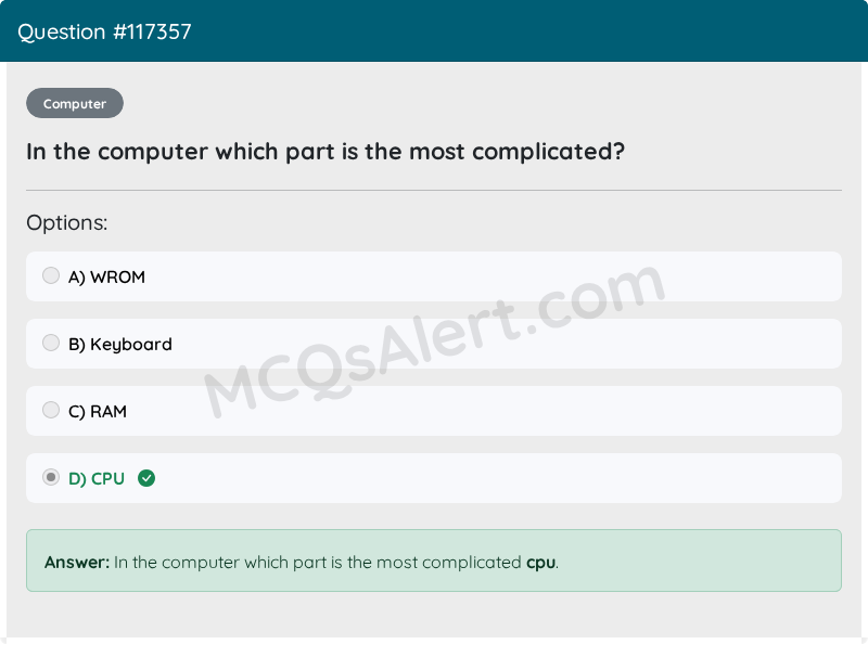 Question Screenshot