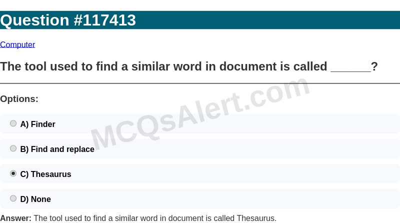 Question Screenshot