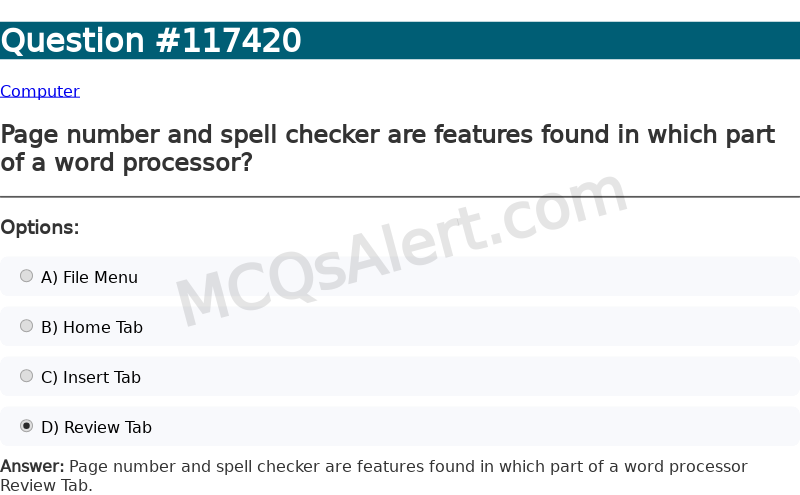 Question Screenshot