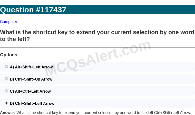 Question Screenshot