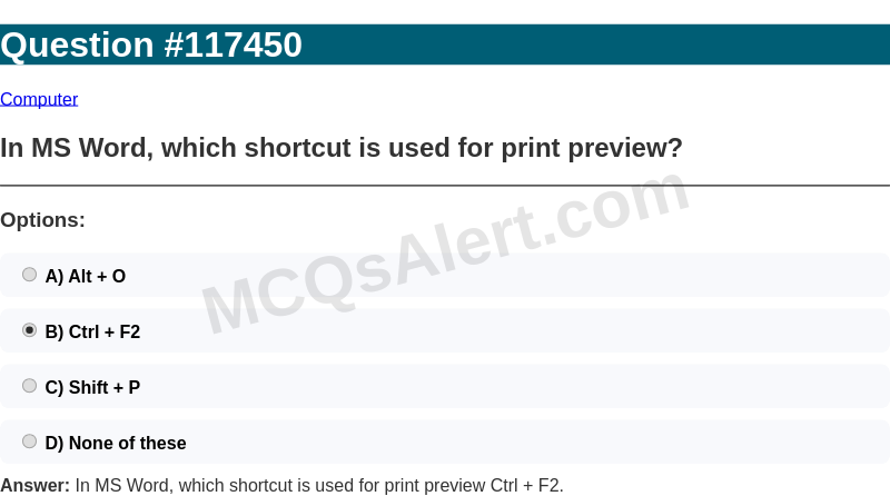 Question Screenshot