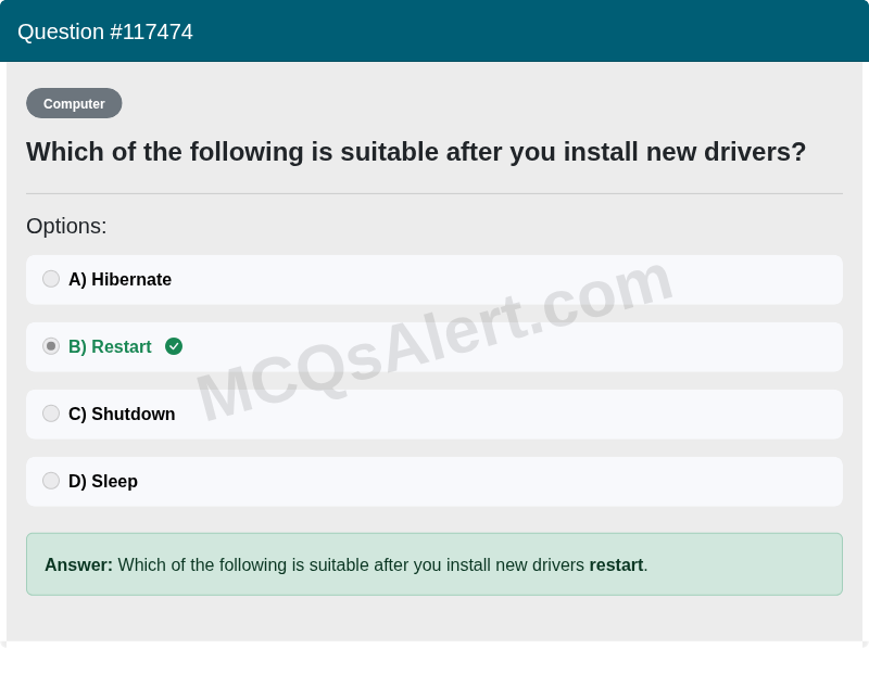 Question Screenshot