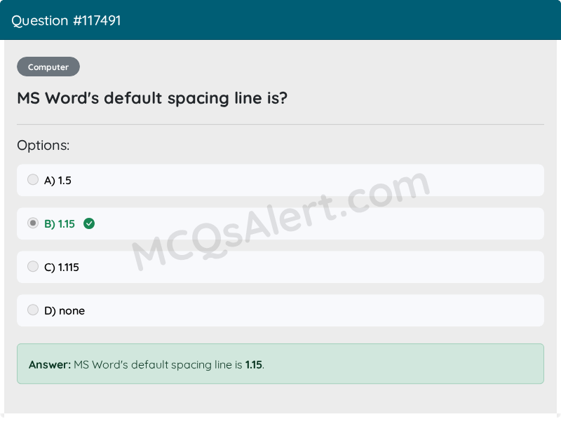 Question Screenshot