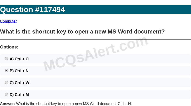 Question Screenshot