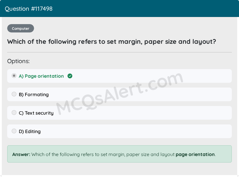 Question Screenshot
