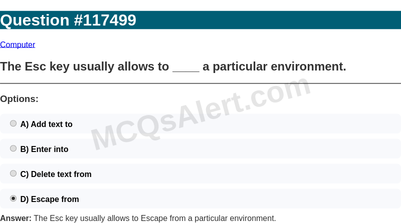 Question Screenshot