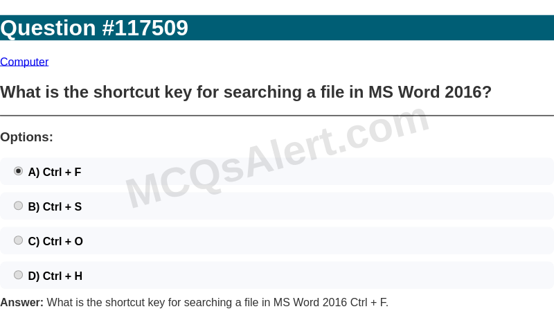 Question Screenshot