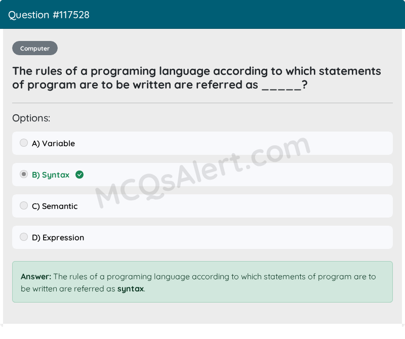 Question Screenshot
