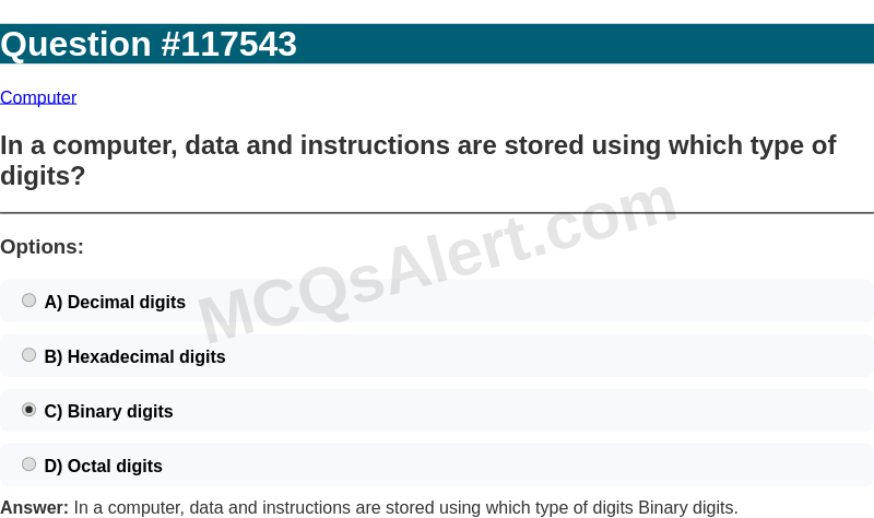 Question Screenshot