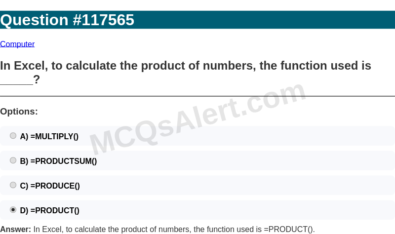 Question Screenshot