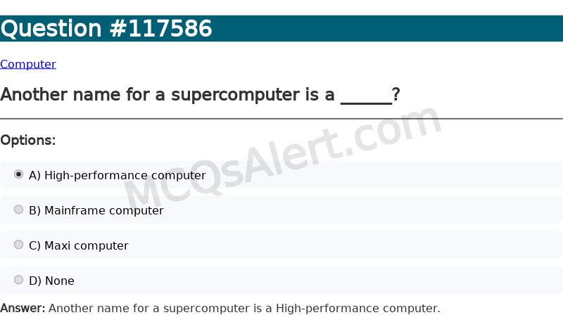 Question Screenshot