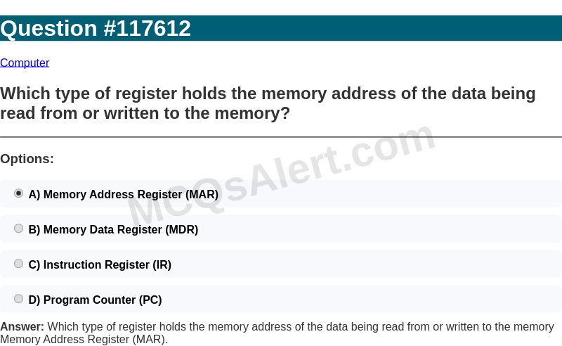 Question Screenshot