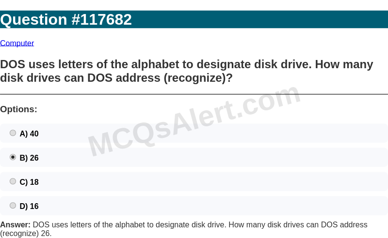 Question Screenshot