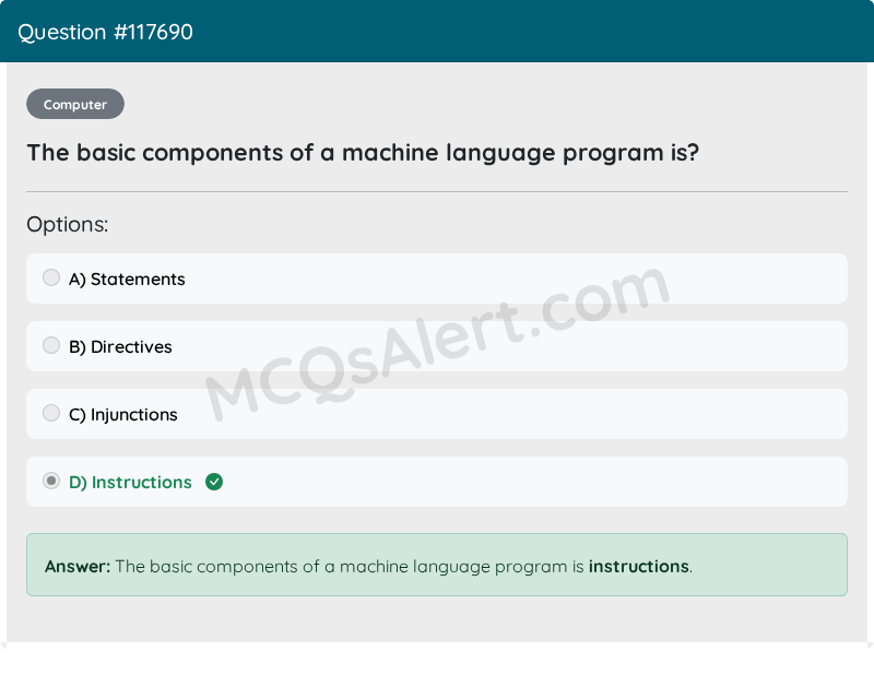 Question Screenshot