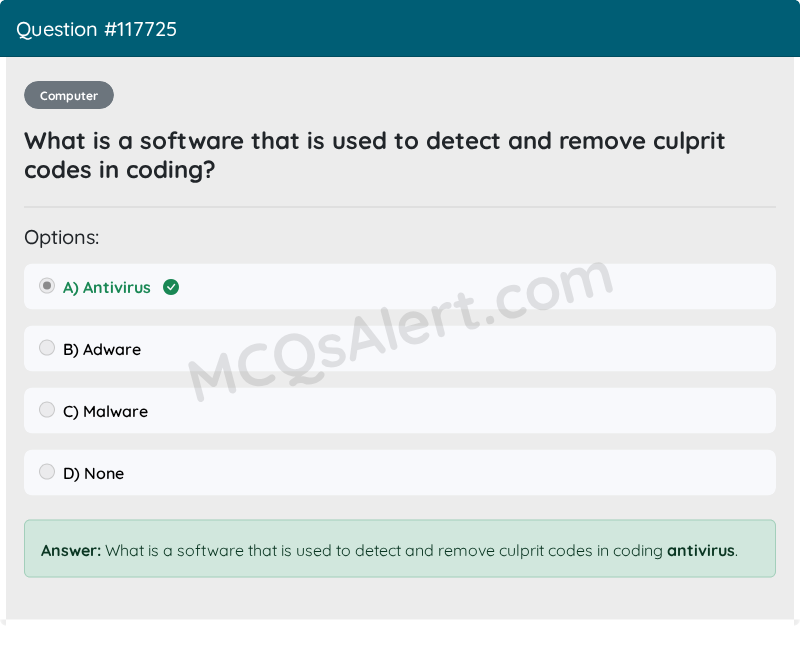 Question Screenshot