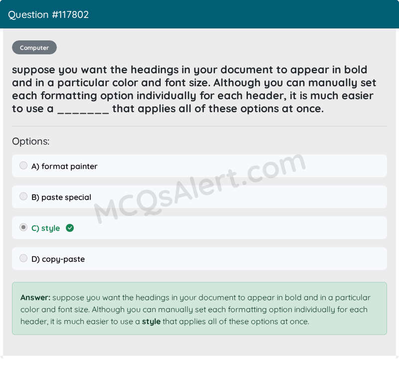 Question Screenshot