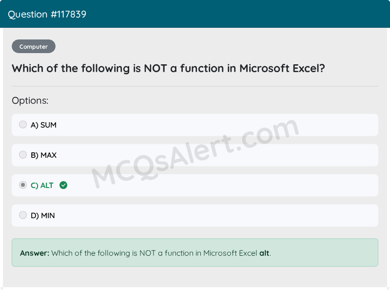 Question Screenshot