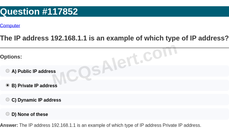 Question Screenshot