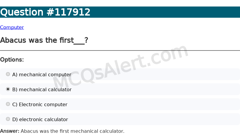 Question Screenshot