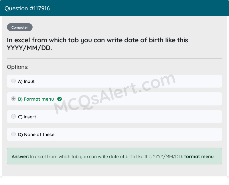 Question Screenshot