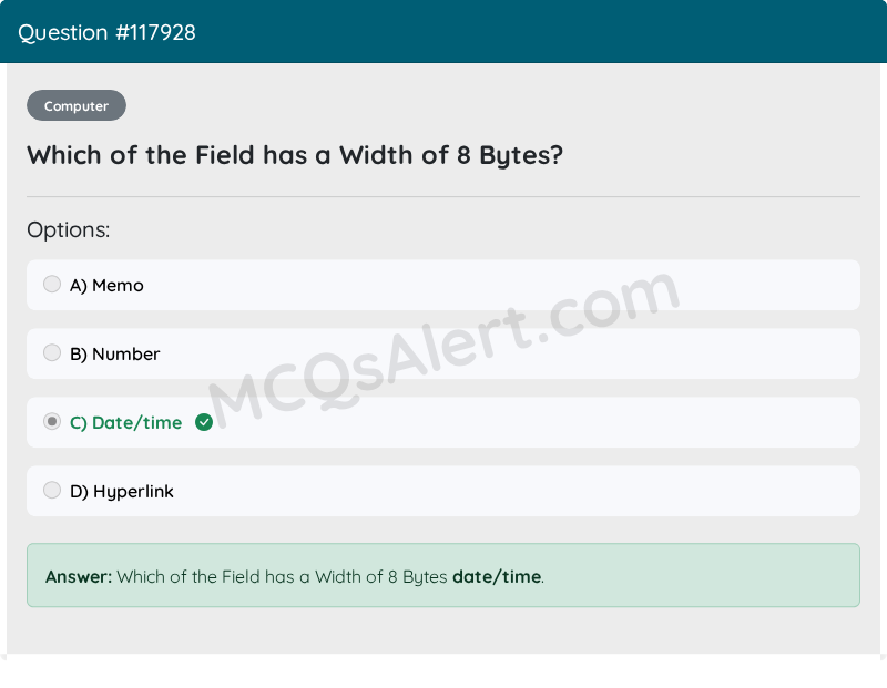 Question Screenshot