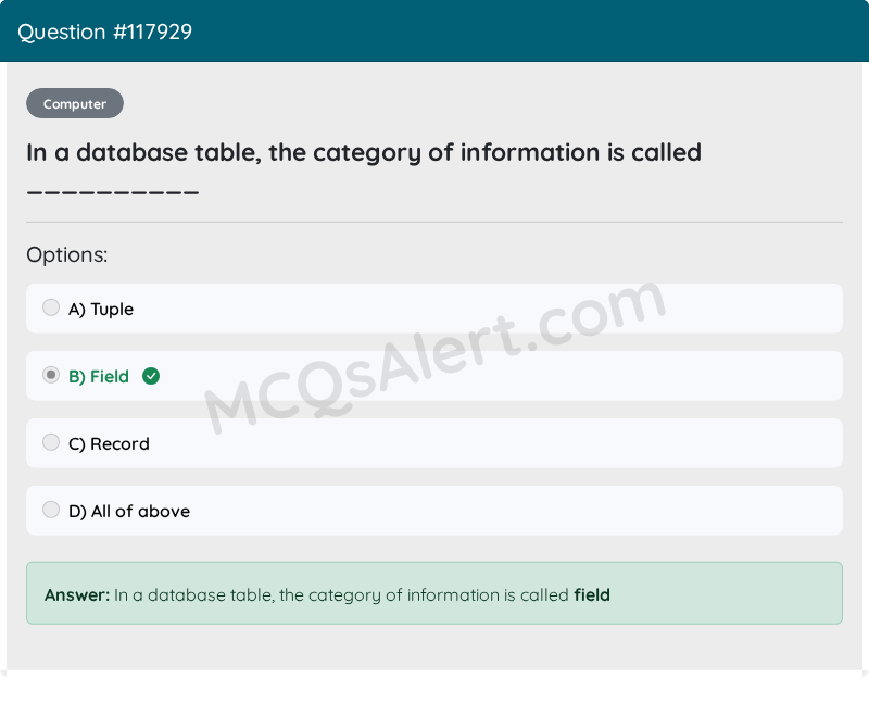 Question Screenshot