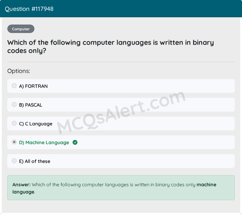 Question Screenshot