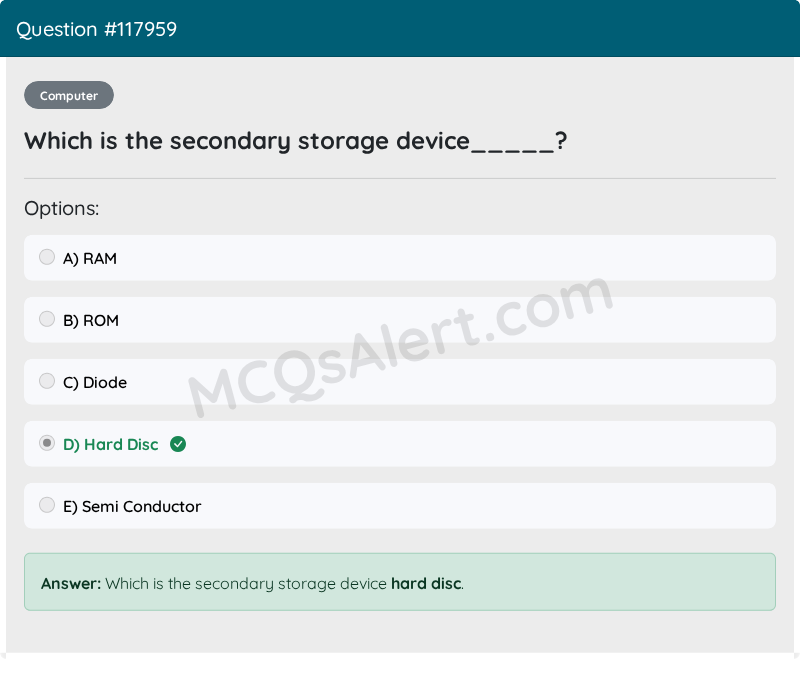 Question Screenshot