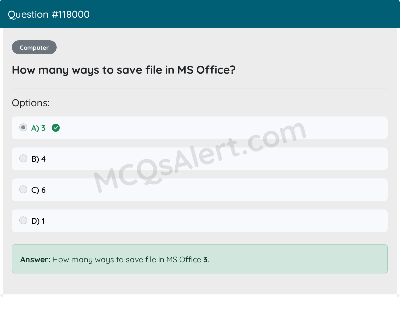 Question Screenshot