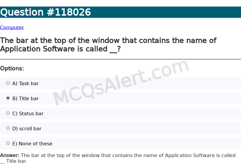Question Screenshot