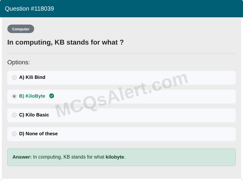 Question Screenshot
