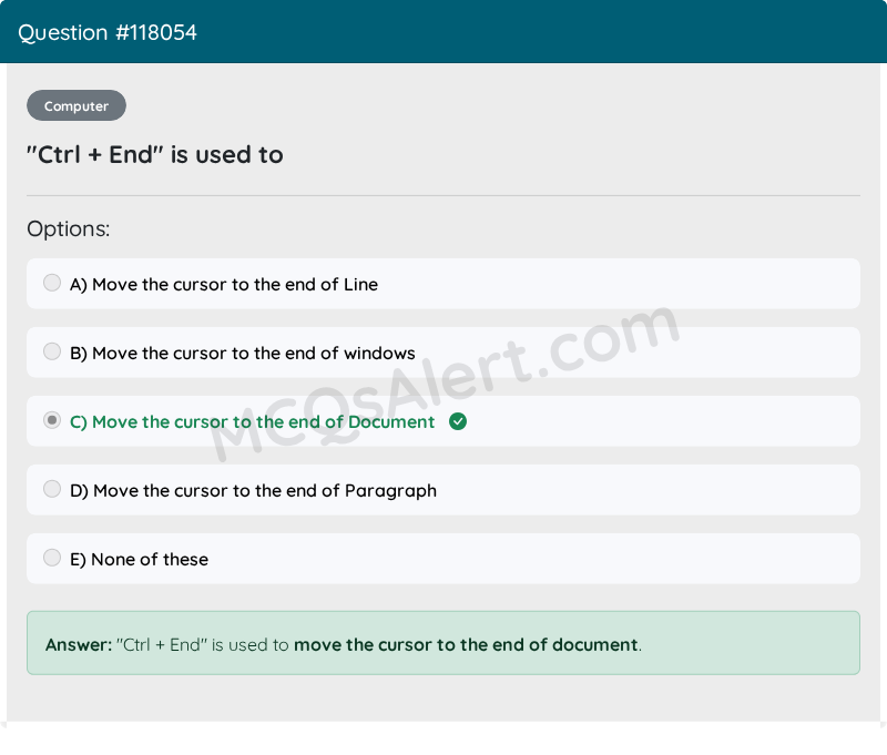 Question Screenshot