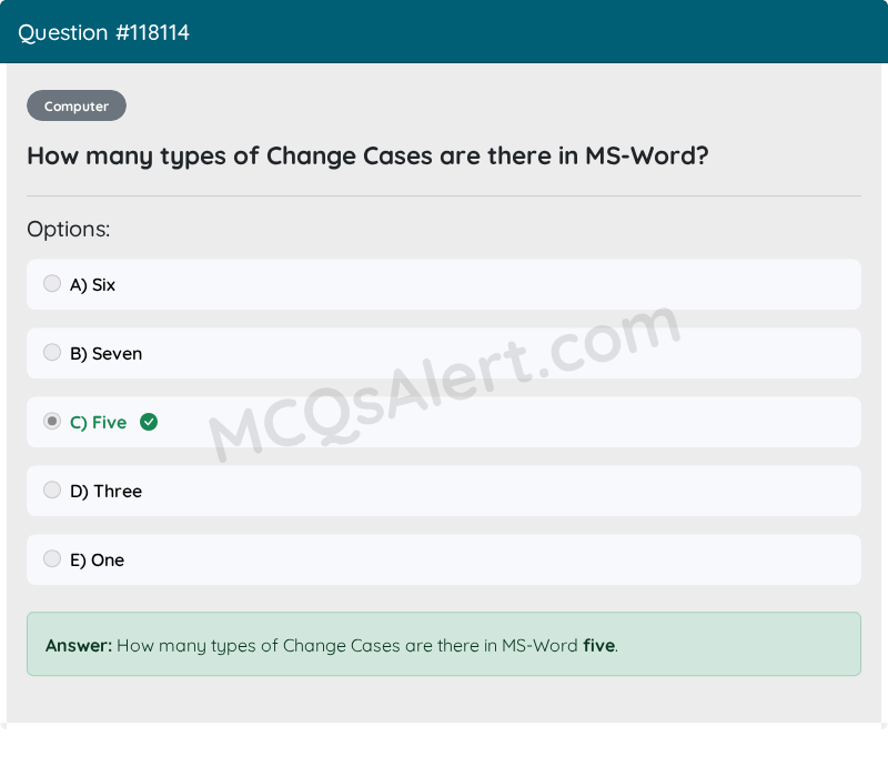 Question Screenshot