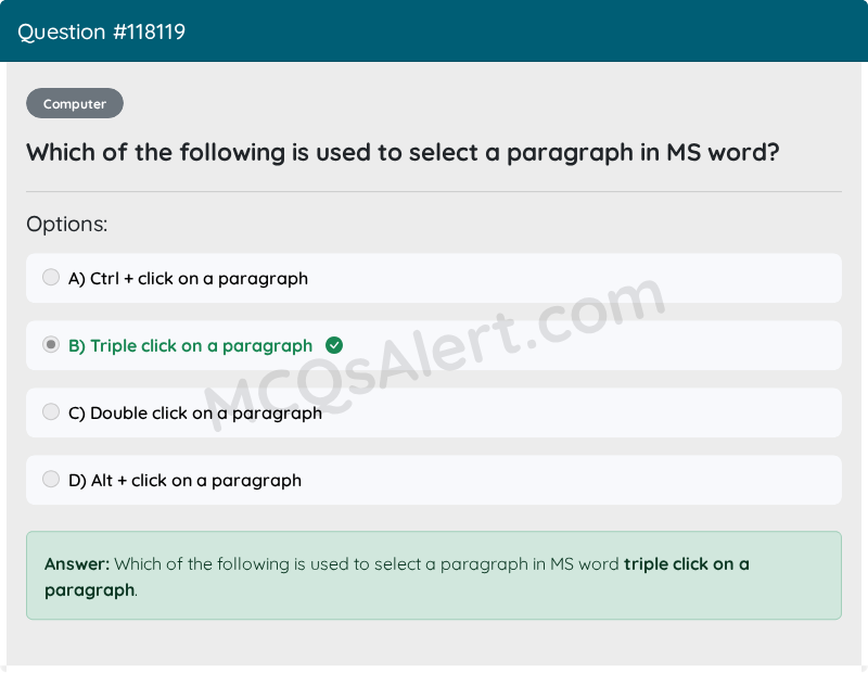 Question Screenshot
