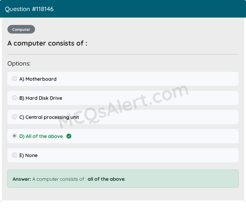 Question Screenshot