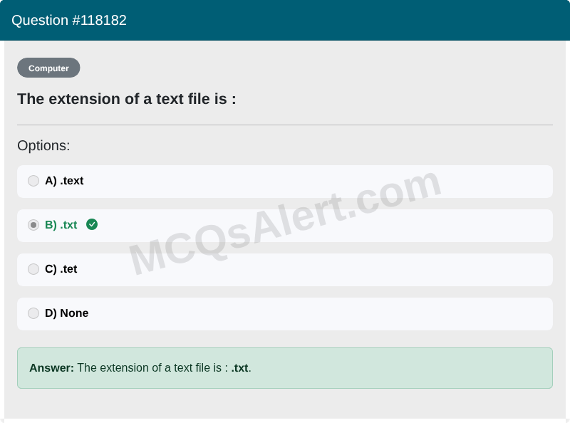 Question Screenshot