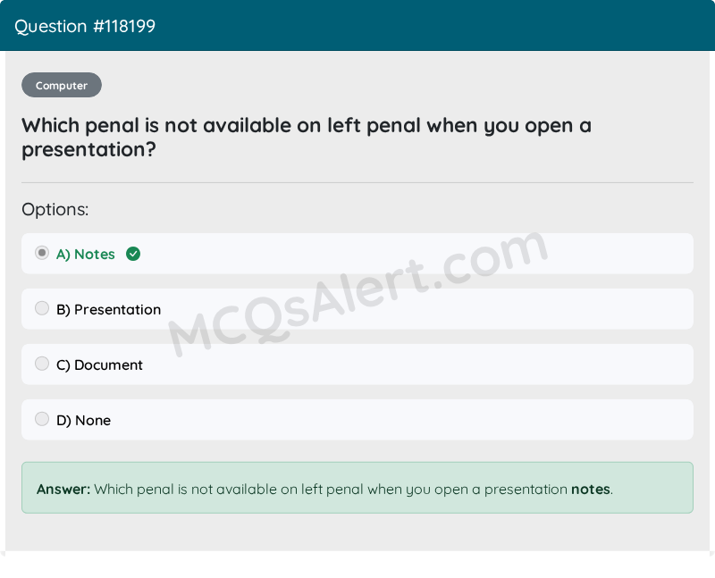 Question Screenshot