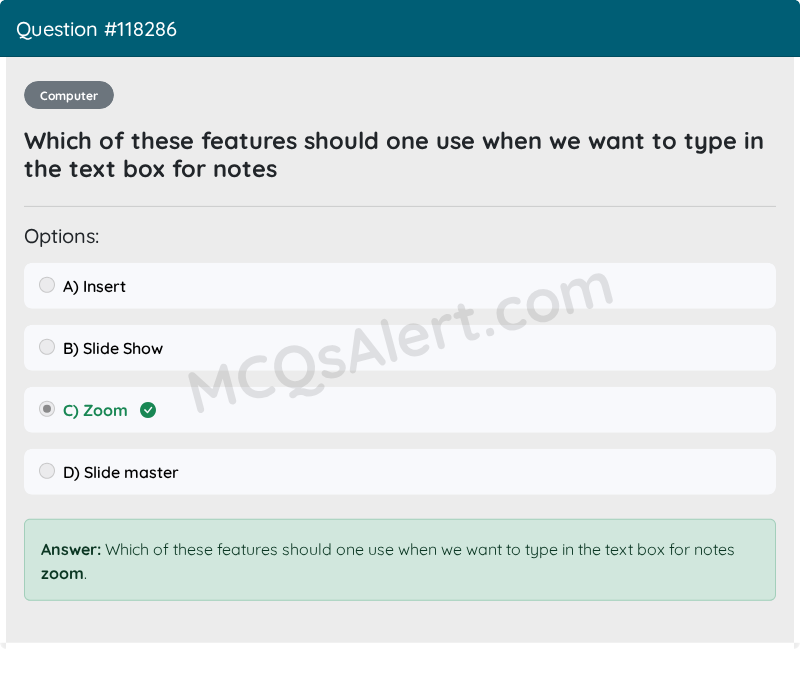 Question Screenshot