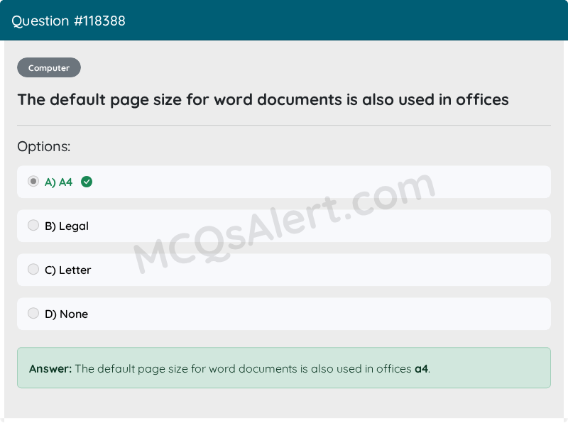 Question Screenshot