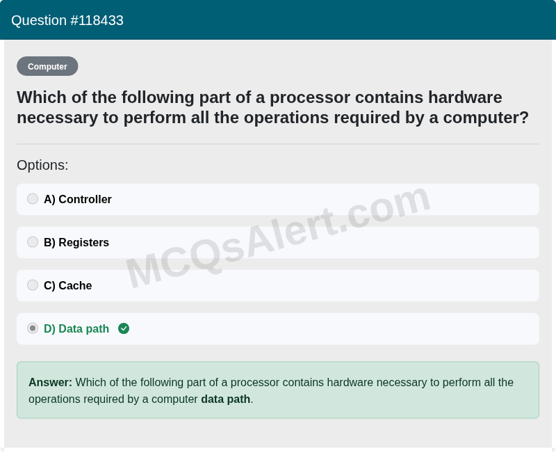 Question Screenshot
