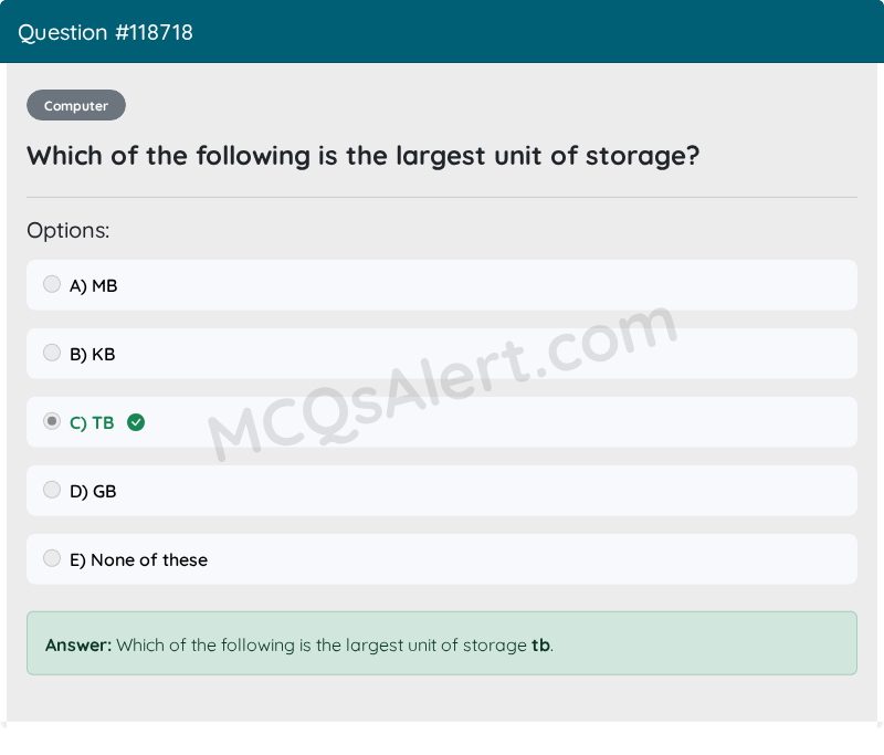 Question Screenshot