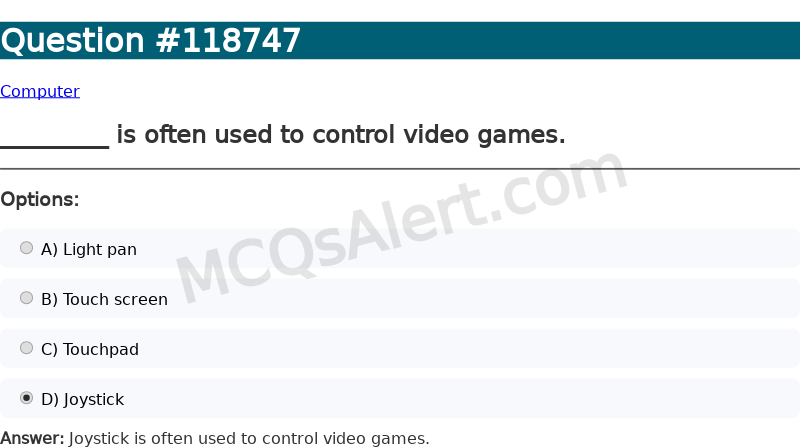 Question Screenshot