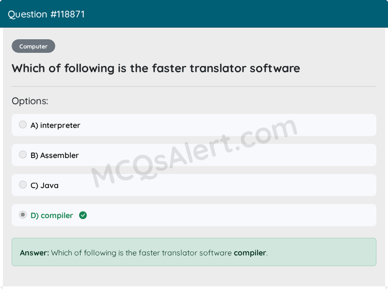 Question Screenshot