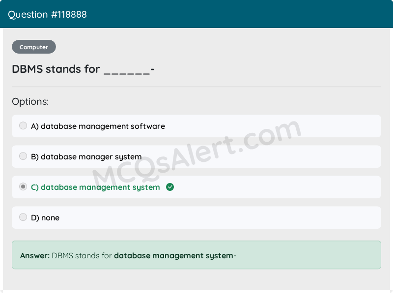 Question Screenshot